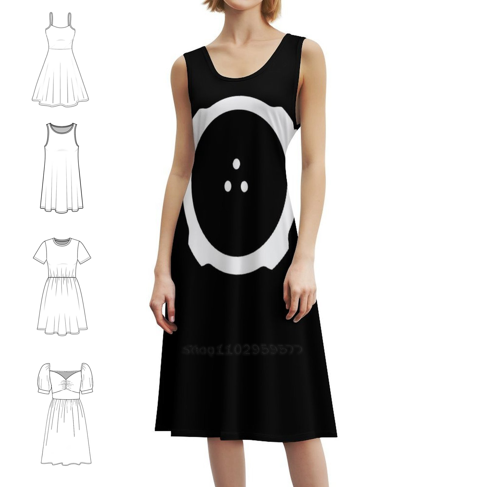 Smocked Dress Women - 고스트 인 더 쉘 미니멀 디자인