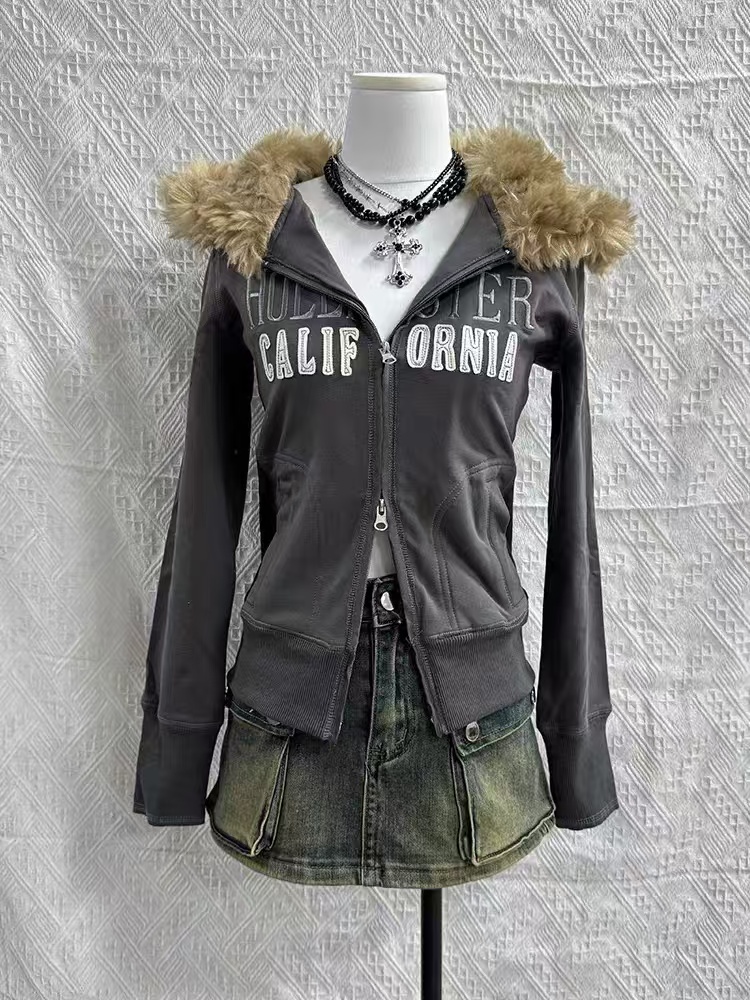 Women'S Fashion Zip Up Hoodies - 가을과 겨울 클래식 하라주쿠 스타일 패션