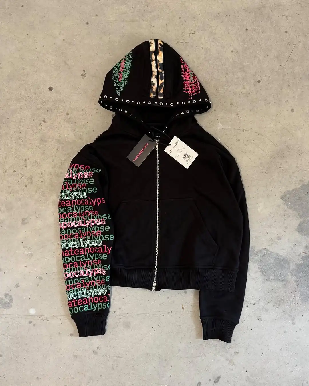 Women'S Fashion Zip Up Hoodies - Eyehategarment 스트리트 패션 까마귀 하라주쿠 패션