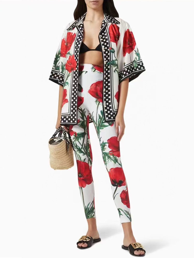 Women'S Fashion Pajamas - 디자이너 레트로 기하학 무늬 파자마 윈드