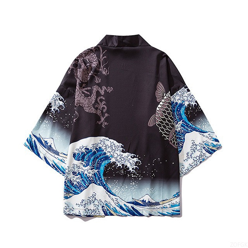 중국 스타일 하라주쿠 하오리 프린트 케이프 기모노, 남 - Women'S Fashion Kimono 리뷰 및 가격