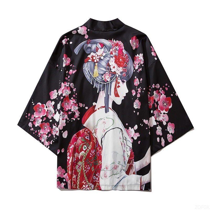 중국 스타일 하라주쿠 하오리 프린트 케이프 기모노, 남 - Women'S Fashion Kimono 리뷰 및 가격