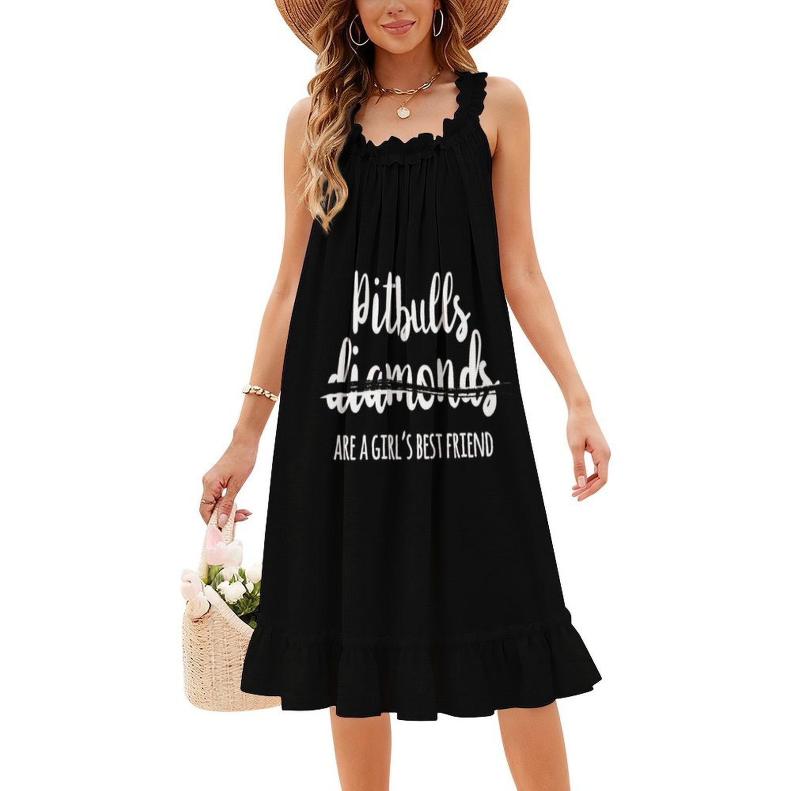 피트불은 여자의 가장 친한 친구입니다 여성용 꽃무늬 스 - Smocked Dress Women 리뷰 및 가격