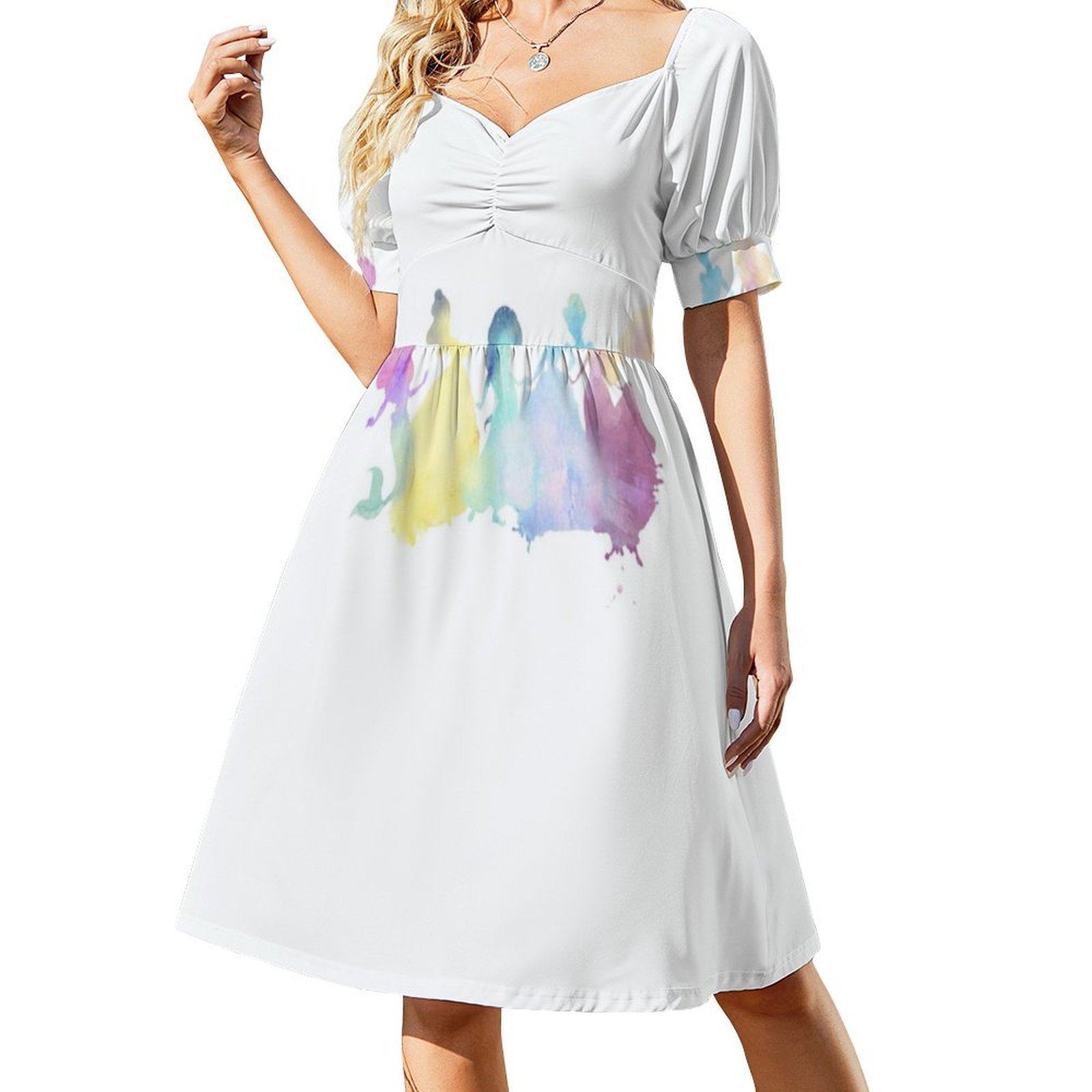 공주의 색상 꽃무늬 스모크 드레스 여성용 봄 여름 캐주 - Smocked Dress Women 리뷰 및 가격