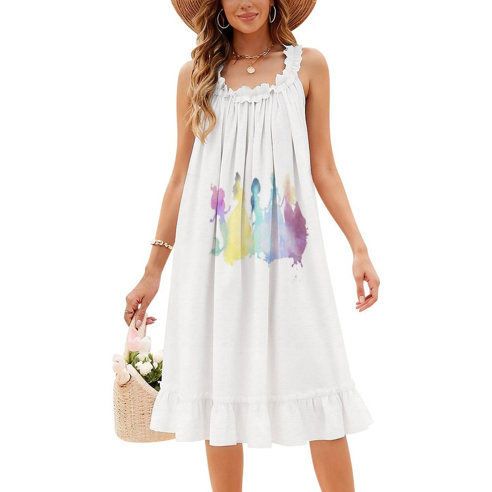 공주의 색상 꽃무늬 스모크 드레스 여성용 봄 여름 캐주 - Smocked Dress Women 리뷰 및 가격