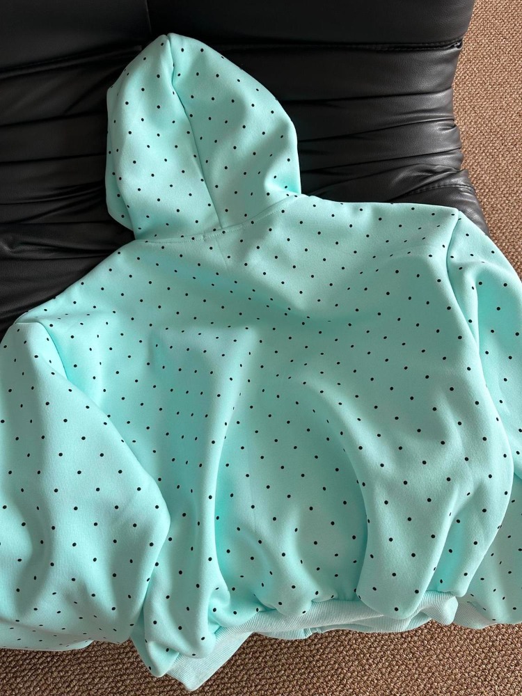 Y2k 새 봄 패션 아메리칸 스타일 폴카 도트 스타 스 - Women'S Fashion Zip Up Hoodies 리뷰 및 가격