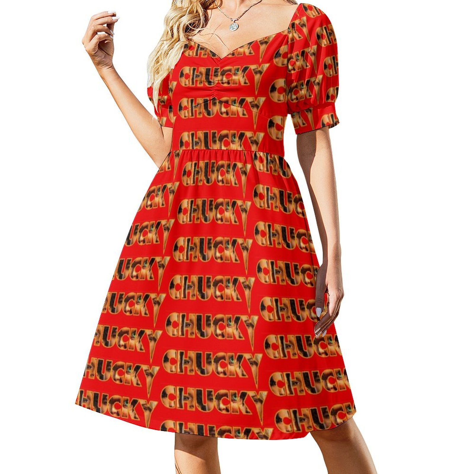 Chucky 2021 타이틀 블록 플로럴 스모크 드레스 - Smocked Dress Women 리뷰 및 가격