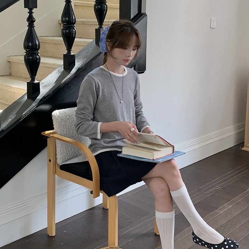 100% 면 여성용 O넥 컬러 블로킹 긴소매 셔츠 플러 - Trend Women Fashion 리뷰 및 가격