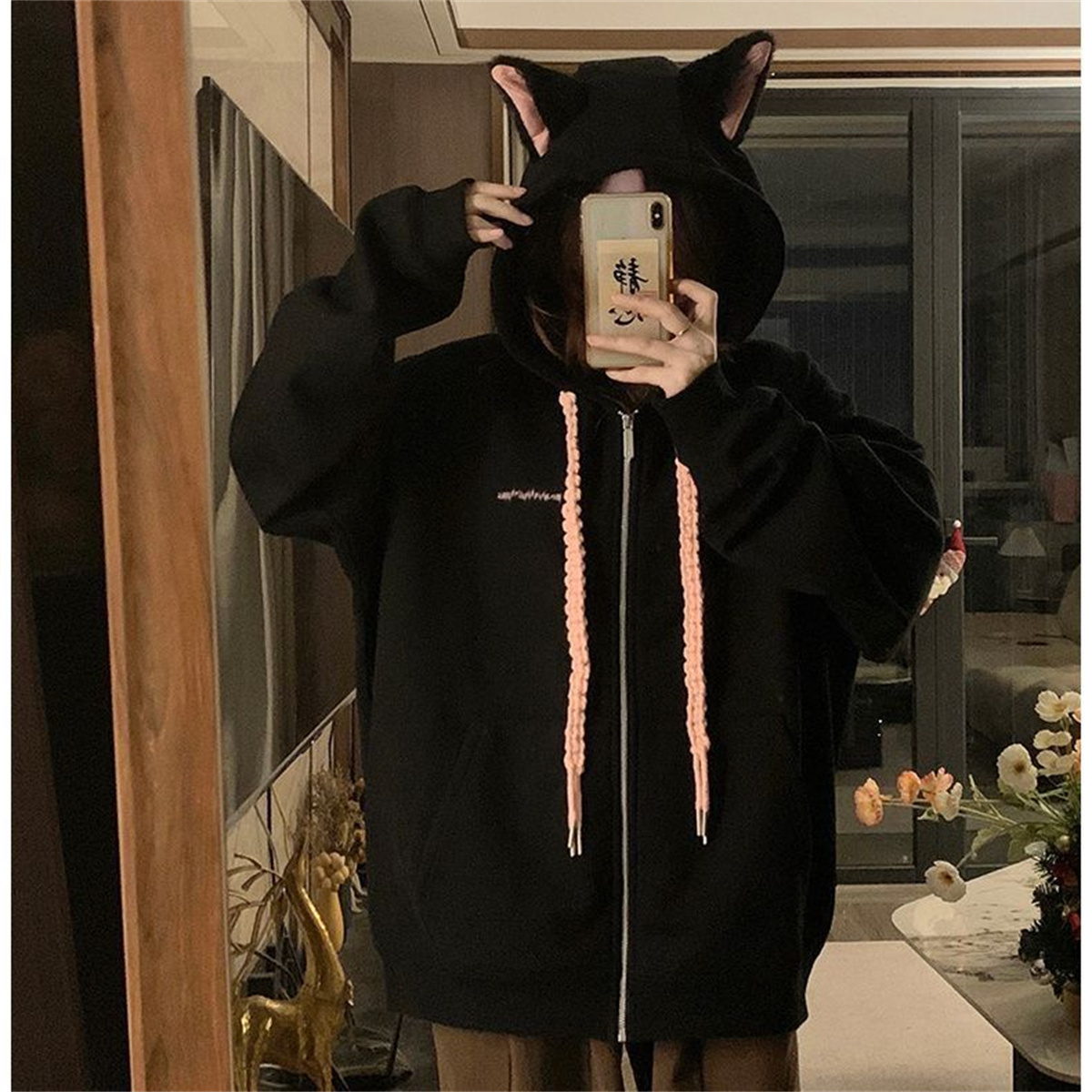 2025 귀여운 소녀 봄 가을 신상 귀여운 고양이 귀  - Women'S Fashion Zip Up Hoodies 리뷰 및 가격