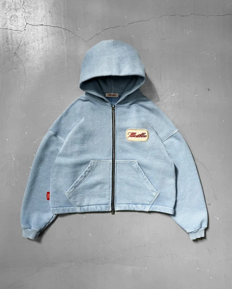 Y2K 패션 새로운 편지 자수 패치 느슨한 후드 스웨터 - Women'S Fashion Zip Up Hoodies 리뷰 및 가격