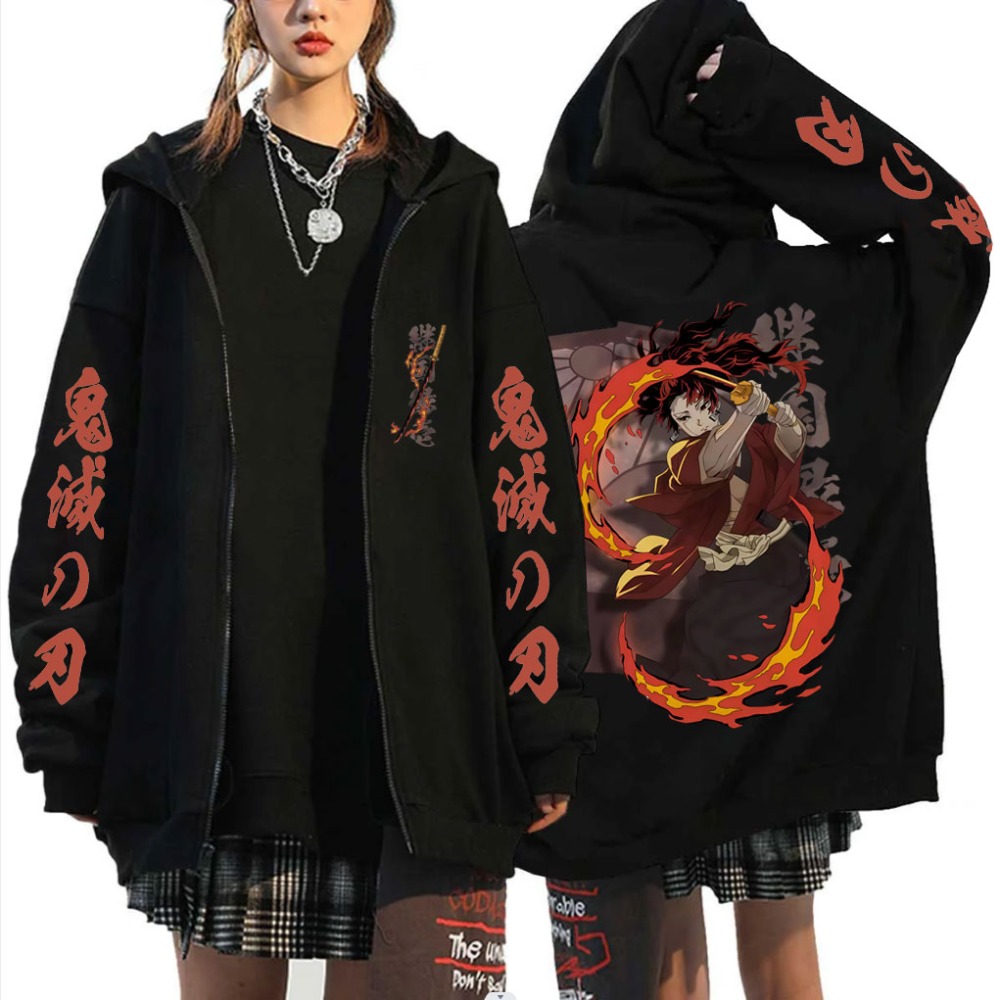 신제품 귀멸의 칼날 츠기쿠니 요리이치 굿즈 지퍼 후드티 - Women'S Fashion Zip Up Hoodies 리뷰 및 가격