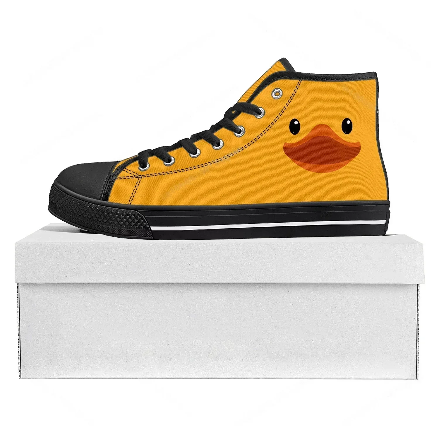 옐로우 덕 프린트 하이탑 고품질 스니커즈 남성 여성 십 - Women'S Yellow Fashion Sneakers 리뷰 및 가격